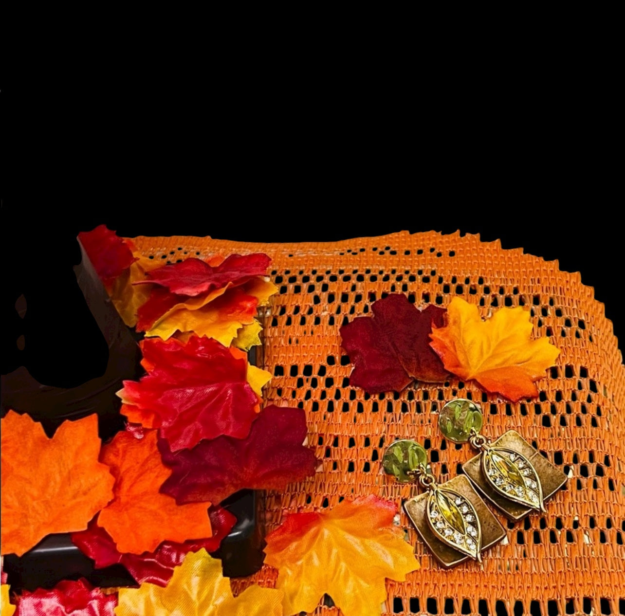 Copper & Gold Leaf Earrings