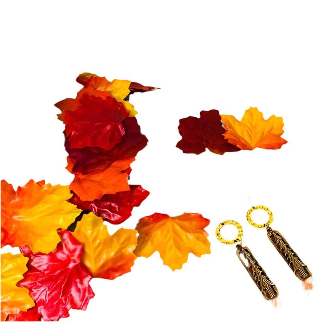 Hand Crafted Gold and Bronze Tree Earrings