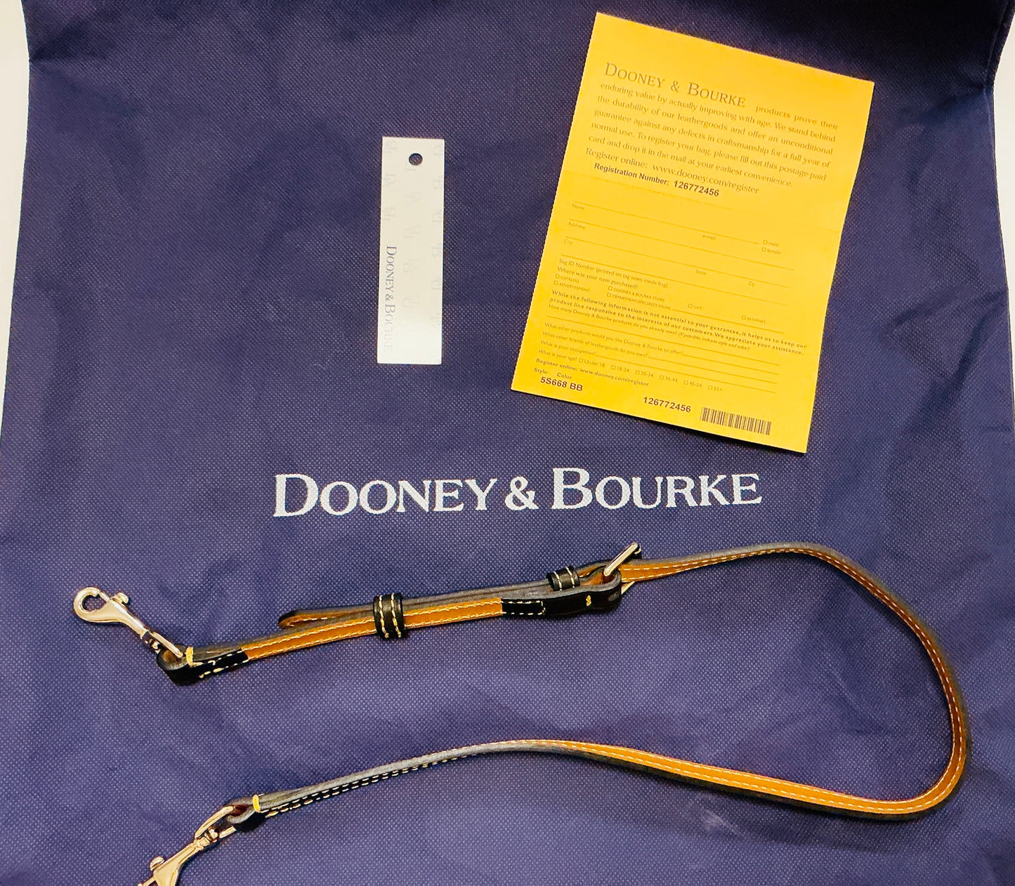 Dooney & Bourke 1975 Signature Vanessa Tote NWT, Original COA, Dust Bag Vintage