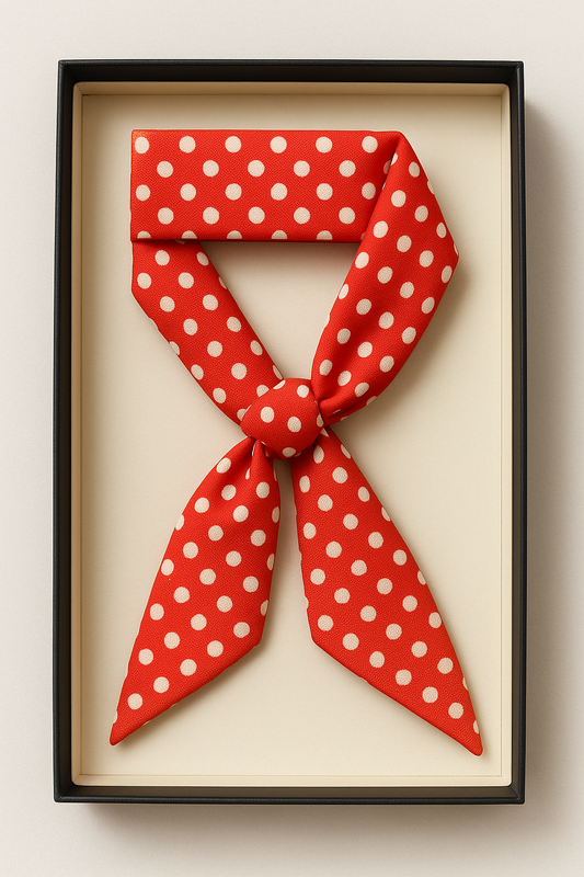 Classic Red & White Polka Dot Versatile Scarf