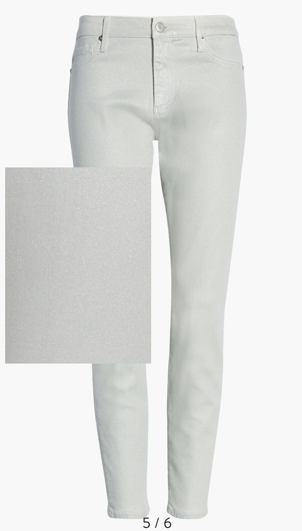 AG Farrah Ankle Jeans Luminous Fade to Grey Size 24 High-Rise Skinny Ankle