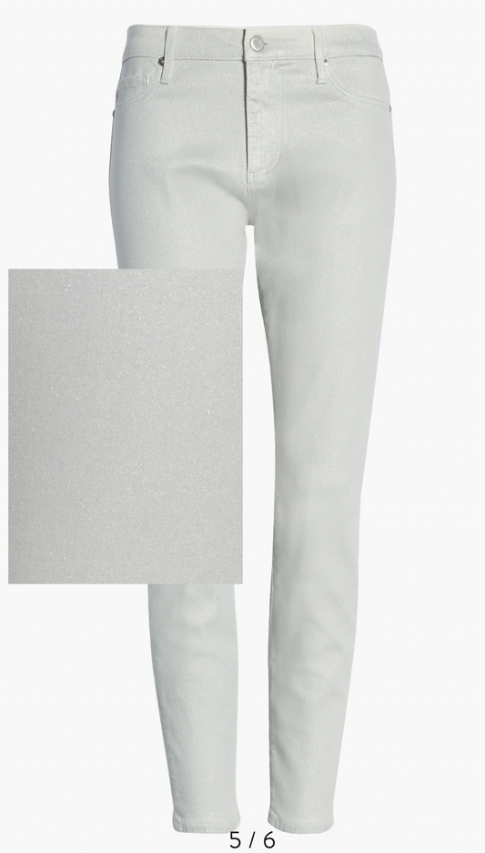 AG Farrah Ankle Jeans Luminous Fade to Grey Size 24 High-Rise Skinny Ankle