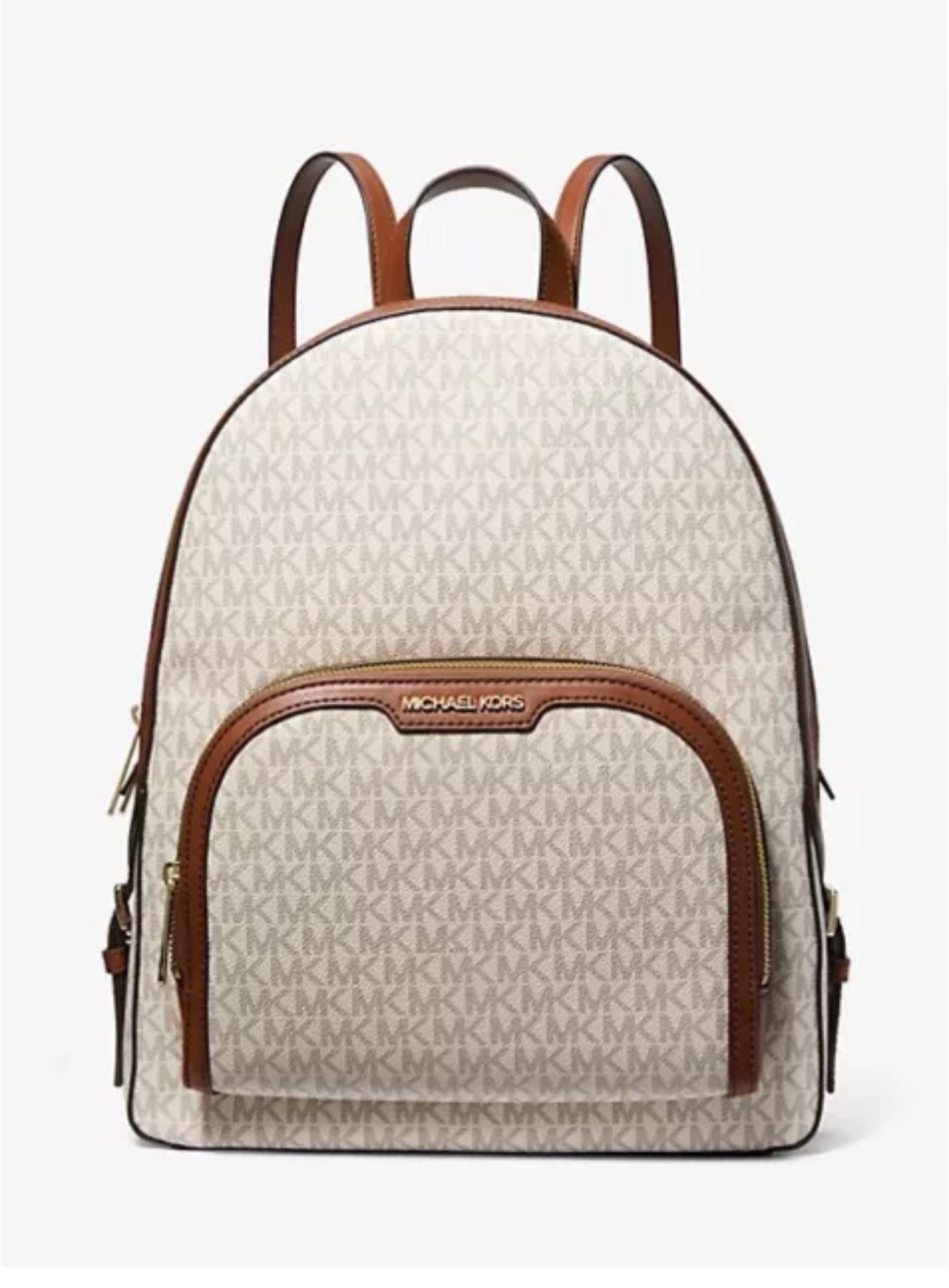 Michael Kors Jaycee Large Logo Backpack Vanilla Natural