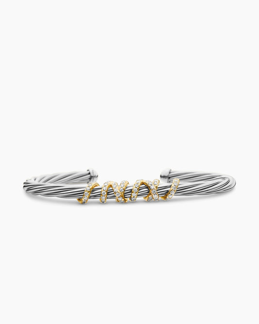 David Yurman HELENA CENTER STATION BRACELET with Diamonds, 4mm