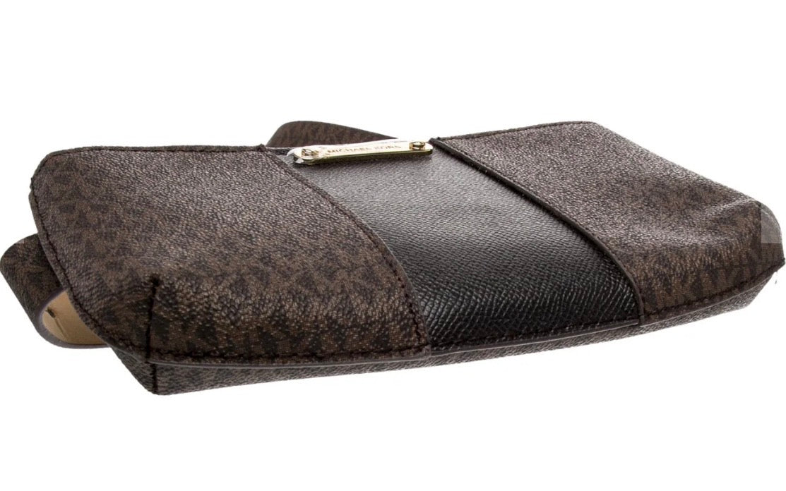Michael Kors Signature Brown Tan Gold Belt Bag