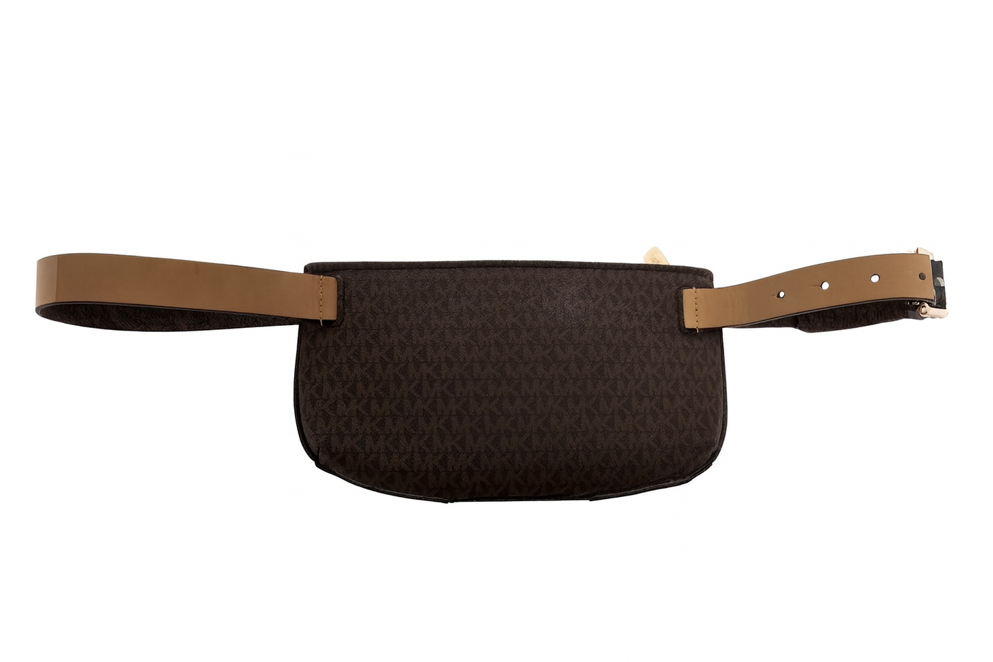 Michael Kors Signature Brown Tan Gold Belt Bag