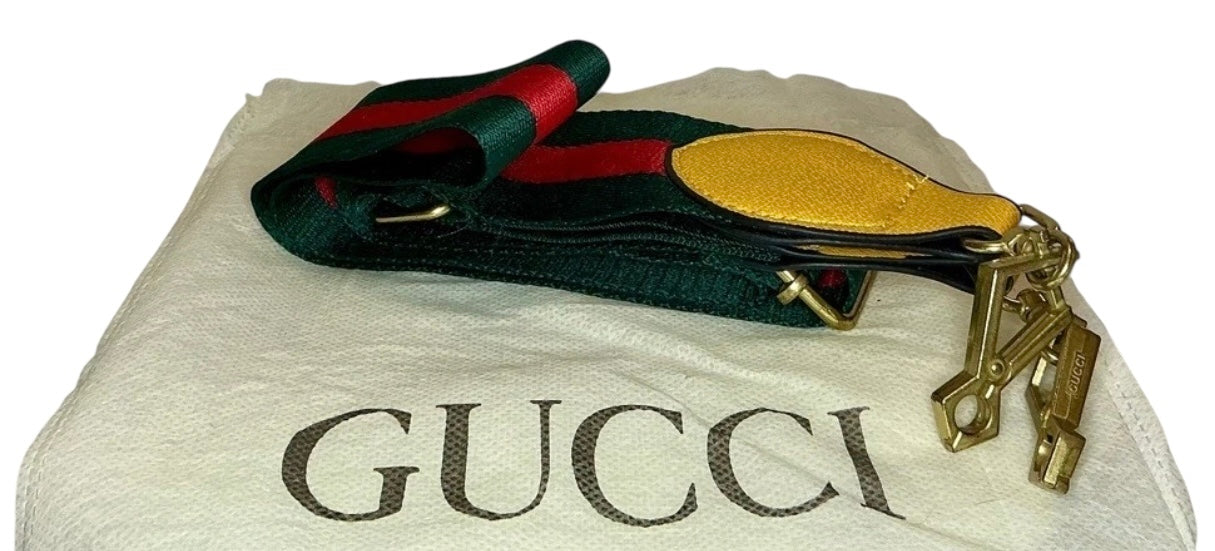 Gucci Vintage Beige and Brown Logo Crossbody Bag