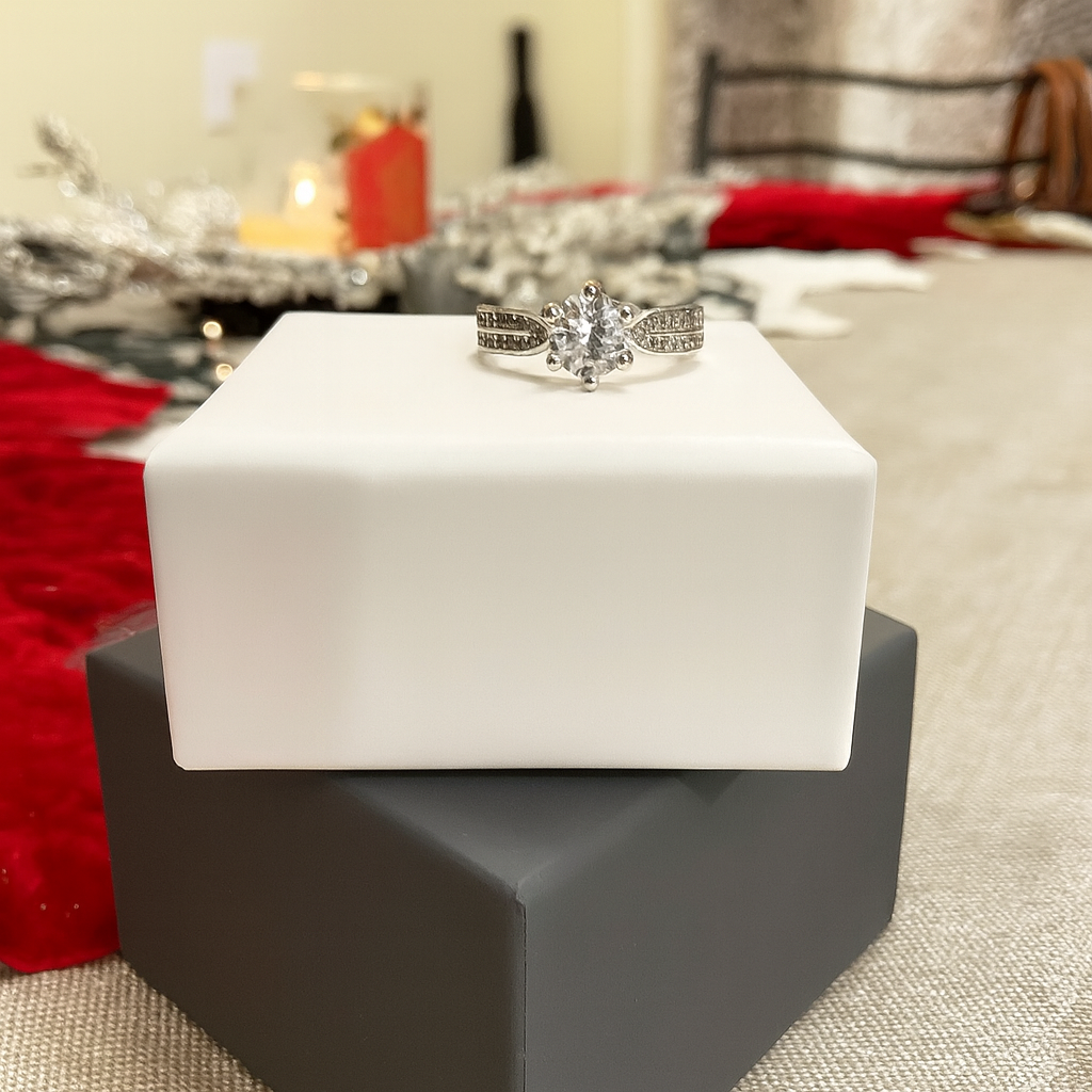 Moissanite Diamond Ring 1ct Solitaire Engagement Wedding Ring