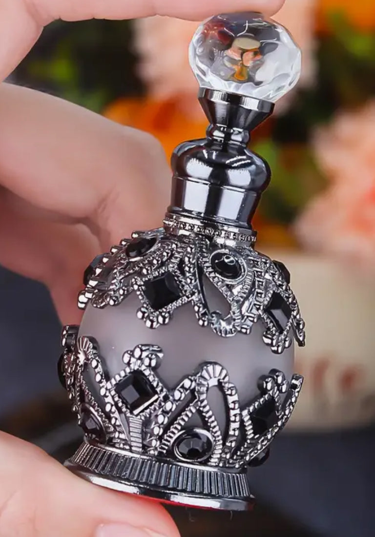 Vintage 15ML Enameled Glass Perfume Bottle