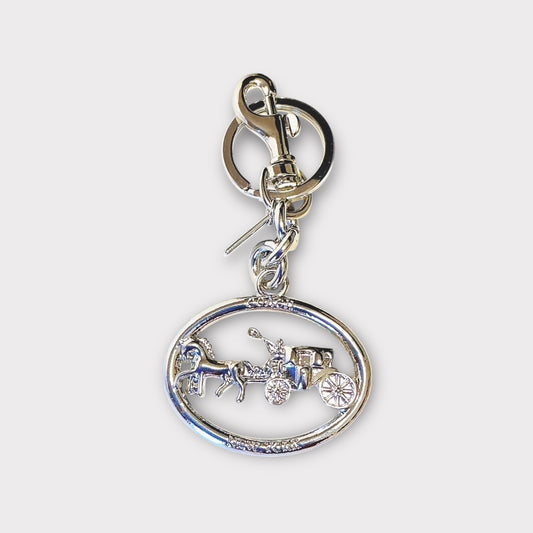 Coach Silver Horse & Carriage Bag Charm