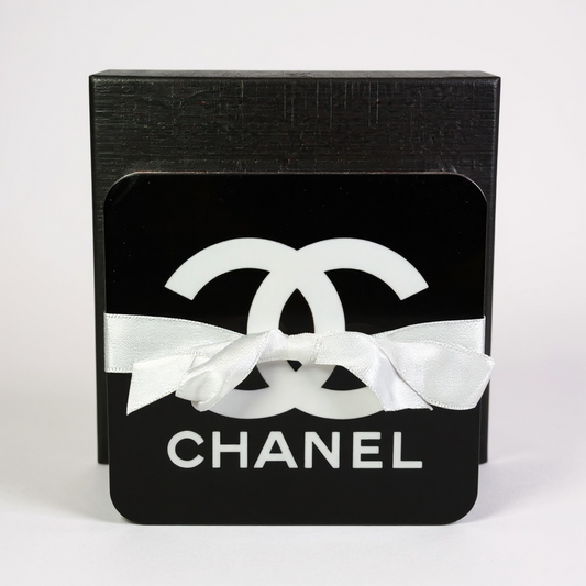 CHANEL Logo Coaster Set - Set of 4 Glossy Coasters