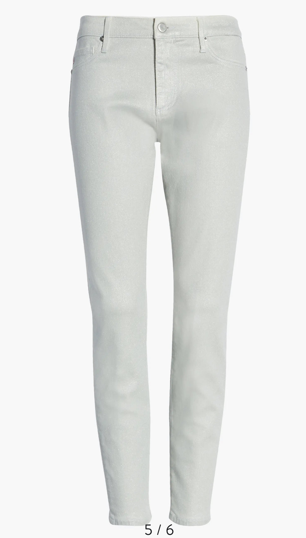 AG Farrah Ankle Jeans Luminous Fade to Grey Size 24 High-Rise Skinny Ankle