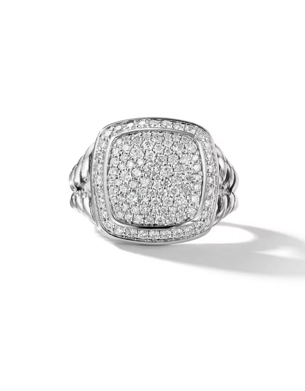 David Yurman Albion Ring in Sterling Silver with Pave Diamonds