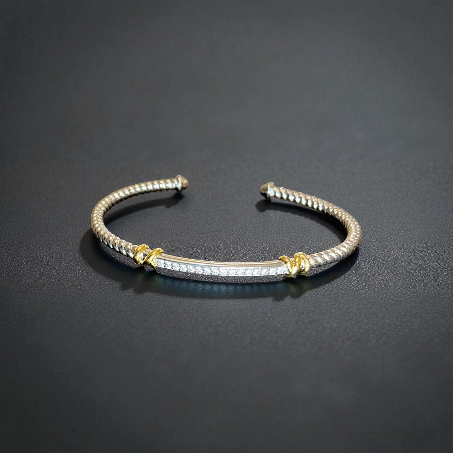 David Yurman Petite Helena Classic Cable Station Bracelet with Diamonds