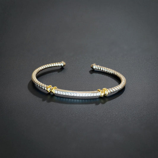 David Yurman Petite Helena Classic Cable Station Bracelet with Diamonds