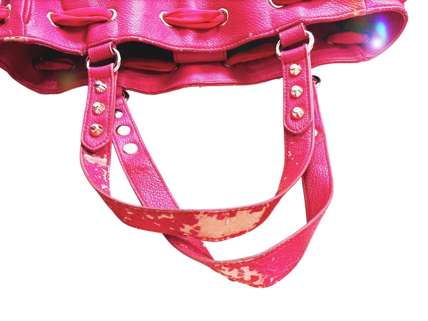 Vintage Juicy Couture Pink Nylon Malibu Daydreamer Studded Bow Bag