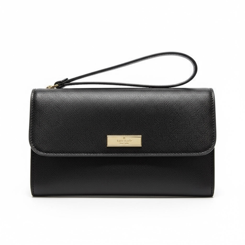 Kate Spade New York Black Leather Evening Clutch - NWOT