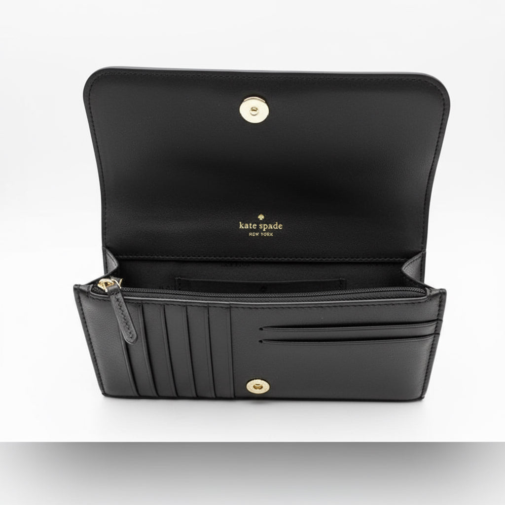 Kate Spade New York Black Leather Evening Clutch - NWOT