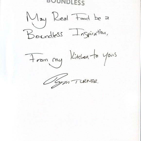 Boundless Cookbook by Ryan Turner Signed Autographed! Sola Sweetener Founder
