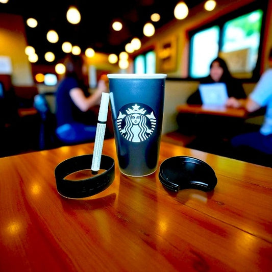 Starbucks Ceramic Coffee Cup Mug LIMITED EDITION Graffiti 4pc Bundle 2016 Black