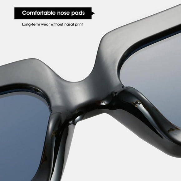 Chic Black & Gold Fashion Sunglasses Set - 2 Pairs with Elegant Golden Chain Link Arms