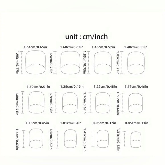 24pcs Glossy Jelly Pink Gradient Short Oval Press-On Fake Nails with Glue