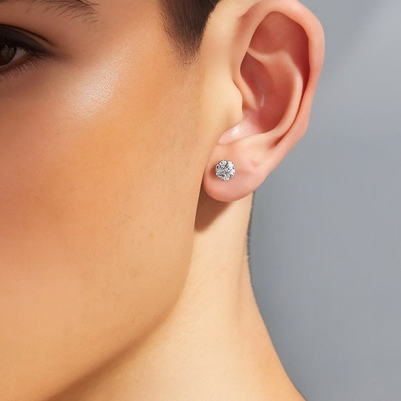 2ct Moissanite Stud Earrings 18k White Gold Brilliant Round Cut Gift Set Bundle